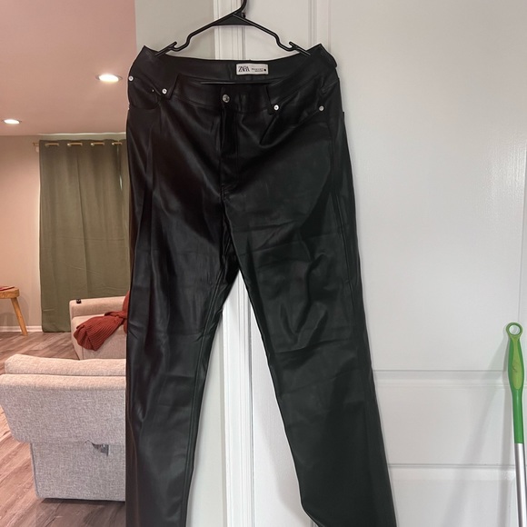 Zara Pants & Jumpsuits Zara Faux Leather Pants Poshmark